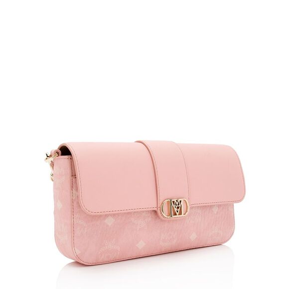 MCM Visetos Calfskin Logo Mode Travia Small Shoulder Bag - Picture 2 of 11